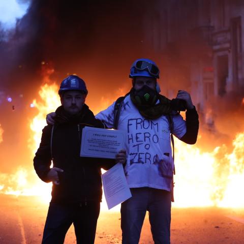 Belgium anti-covid protest