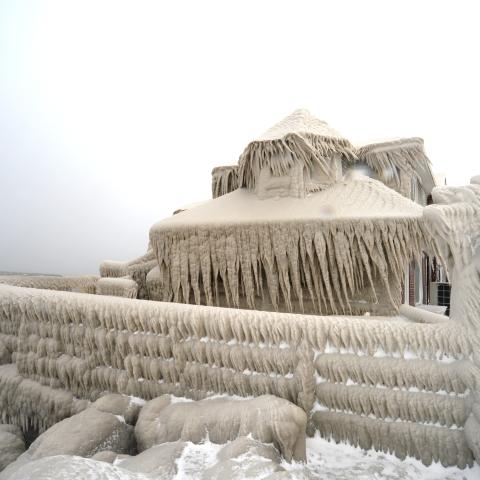 Winter storm ice, Dec. 24, 2022, Hamburg, N.Y.