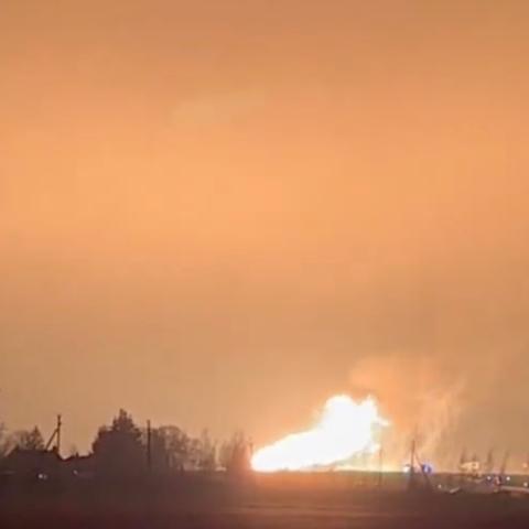 Footage from the gas fire