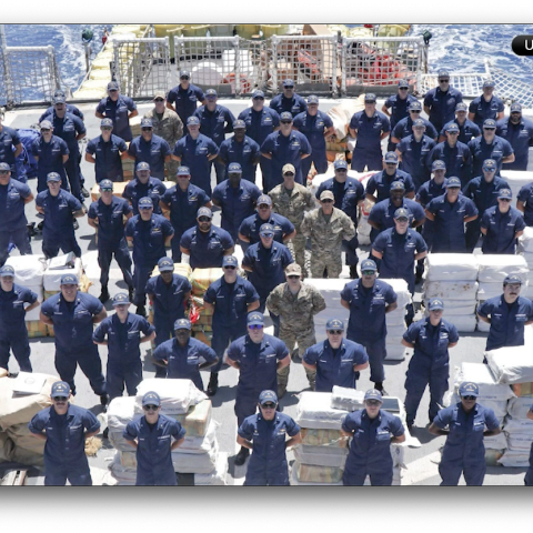 Coast Guard offloads over 1100 pounds of cocaine seize in Caribbean