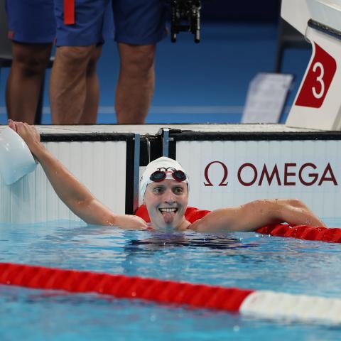 Katie Ledecky wins gold at Paris Olympics in 1,500 meter freestyle record-breaking swim