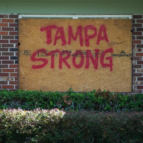 Tampa issues rare 'extreme wind warning' as most dangerous part of the hurricane moves over land