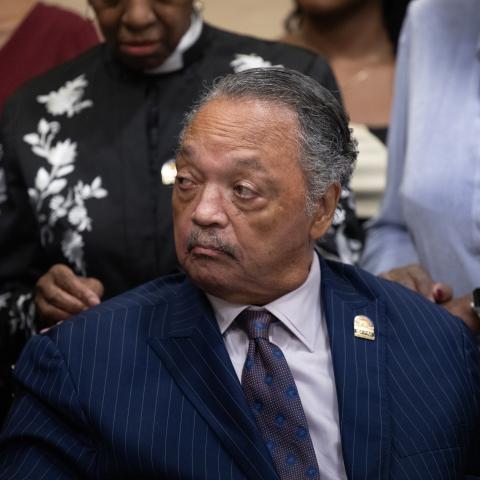 Rev Jesse Jackson to be moved from intensive care but remains hospitalized
