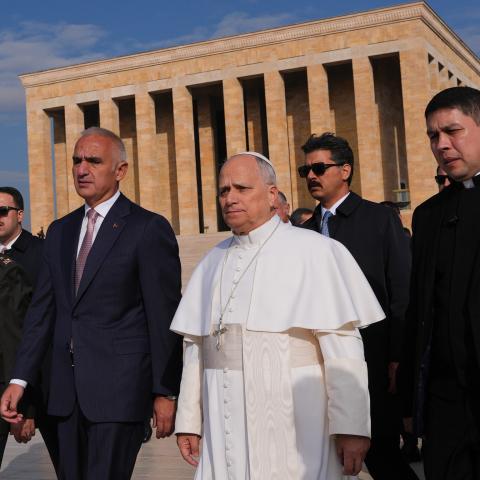 Pope Leo arrives in Turkey, as start of first foreign trip of his papacy