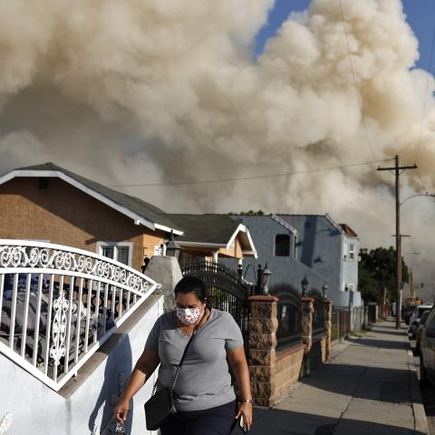 California Gov Newsom declares state of emergency as LA warehouse fire continues to burn, spew smoke
