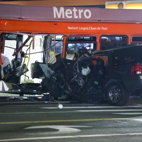 SUV driver in bus accident near deadly helicopter crash arrested on suspicion of murder: LAPD
