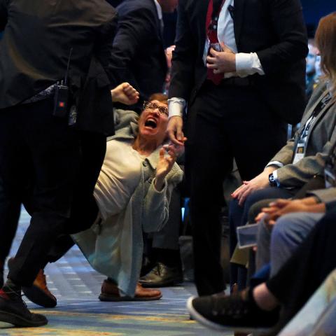 Anti-war protesters disrupt Hegseth's speech during Army event in DC